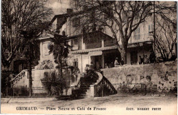 83 GRIMAUD - Place Neuve Et Café De France - Sonstige & Ohne Zuordnung