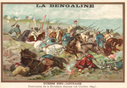 BENGALINE -La Véritable Teinture Poudre E GILBERT -Guerre Sino-japonaise Destruction De La Cavalerie Chinoise 1894 - Pubblicitari