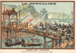 BENGALINE -La Véritable Teinture Poudre E GILBERT -Guerre Sino-japonaise Prise De Port Arthur 1894 - Pubblicitari