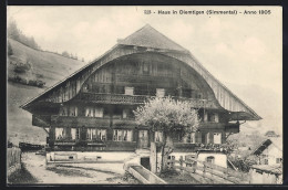 AK Diemtigen /Simmental, Holzhaus Anno 1805  - Diemtigen