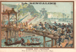 BENGALINE -La Véritable Teinture Poudre E GILBERT -Guerre Sino-japonaise Prise De Port Arthur  1894 - Publicité