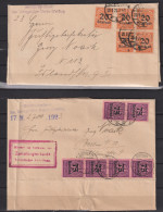 Dt.Reich INFLA 2 Dienstbrief  Ortspost Berlin Mit 5x D 90 Vom 20.9.23 Und 6x D91 Vom 7.8.23 - Storia Postale