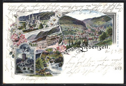 Lithographie Liebenzell, Gasthof Zum Ochsen, Schloss, Burgruine  - Other & Unclassified