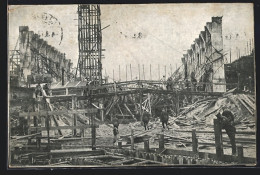 AK Nürnberg-Gebersdorf, Durch Unwetter Zerstörtes Gross-Kraftwerk Franken, 2.8.1912  - Catastrophes