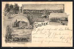 AK Uelzen, Kaiserl. Postamt, Fischerhof, Bahnhof, Gesamtansicht  - Other & Unclassified