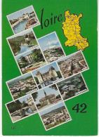 42  - LOIRE - Carte Contour Géographique Illustré - Sonstige & Ohne Zuordnung