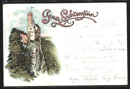 Lithographie Lichtenstein, Schloss, Um 1900  - Autres & Non Classés