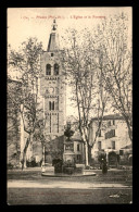 66 - PRADES - L'EGLISE ET LA FONTAINE - Prades