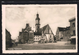 AK Freising, Marienplatz Mit Kirche Und Denkmal  - Freising