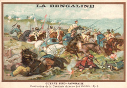 BENGALINE -La Véritable Teinture Poudre E GILBERT -Guerre Sino-japonaise Destruction De La Cavalerie Chinoise   1894 - Werbepostkarten