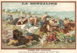 BENGALINE -La Véritable Teinture Poudre E GILBERT -Guerre Sino-japonaise Destruction De La Cavalerie Chinoise   1894 - Publicité