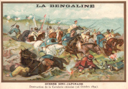 BENGALINE -La Véritable Teinture Poudre E GILBERT -Guerre Sino-japonaise Destruction De La Cavalerie Chinoise   1894 - Publicité