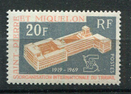 Saint Pierre Et Miquelon ** N° 398 - Organisation Du Travail - Ongebruikt
