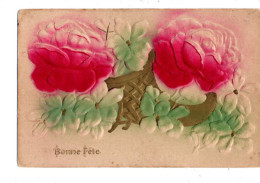 Carte Gaufrée  Roses  Bonne Année  RV - Autres & Non Classés