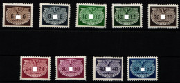 Generalgouvernement Dienstmarken 16-24 Postfrisch #NB811 - Occupation 1938-45