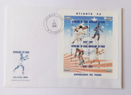 FDC Tchad 1996 Avec Feuillet YT 665 / 668 - Zomer 1996: Atlanta