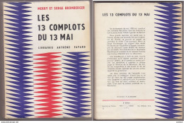 C1 ALGERIE Bromberger LES 13 COMPLOTS DU 13 MAI 1958 Janvier 1959 EPUISE - French