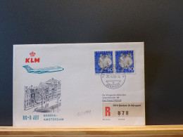 105/899  1° VLUCHT KLM  1966 GENEVE - Poste Aérienne