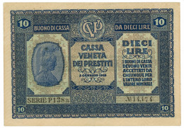 10 LIRE CASSA VENETA DEI PRESTITI OCCUPAZIONE AUSTRIACA 02/01/1918 QSPL - Oostenrijkse Bezetting Van Venetië
