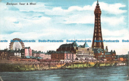 R677966 Blackpool. Tower And Wheel. Postcard. 1908 - Mundo