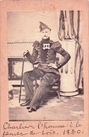 Photo Originale Collée Sur Carton - Jean Joseph Charlier - L'homme A La Jambe De Bois  - Geïdentificeerde Personen