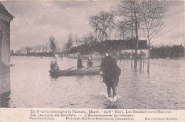 HAMME  - Overstromingen Te Hamme Maart 1906 - Het Inschepen Der Bezoekers - Embarquement Des Visiteurs - Hamme