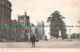 R677988 Bristol. The Cathedral And Queen Statue. Tuck. Town And City. Series 201 - Mondo