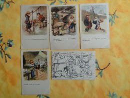 Illustrateur POULBOT -- Lot De 5 Cartes Différentes - Poulbot, F.