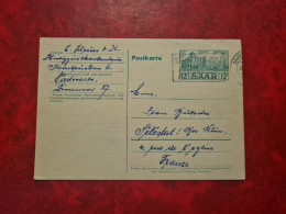 Lettre / Carte   1955   ENTIER SAARBRUCKEN FLAMME SAAR - Autres & Non Classés