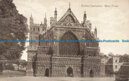 R678020 Exeter Cathedral. West Front. Valentines Series - Mondo