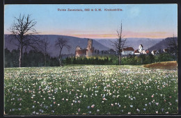 AK Zavelstein, Krokusblüte Mit Ruine Und Ort  - Other & Unclassified