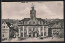 AK Schwäb. Hall, Rathaus Und Umgebung Aus Der Vogelschau  - Schwäbisch Hall