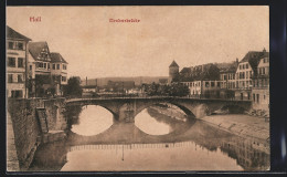 AK Hall /Schwäbisch Hall, Henkersbrücke Mit Blick Auf Gasthaus  - Schwaebisch Hall