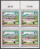 1995 , Mi 2171 ** (4) - 4 Er Block Postfrisch - 25 Jahre Universität Klagenfurt - Unused Stamps