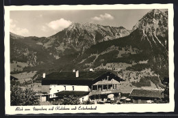 AK Oberstdorf, Gasthof Jägersberg Hutter-Zeeb Mit Rubihorn Und Entschenkopf  - Oberstdorf