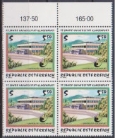 1995 , Mi 2171 ** (5) - 4 Er Block Postfrisch - 25 Jahre Universität Klagenfurt - Unused Stamps