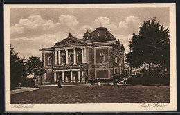 AK Halle A.S., Partie Vor Dem Stadttheater  - Théâtre