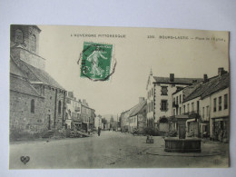 Cpa...l'auvergne Pittoresque...Bourg-Lastic...(puy-de-dome)...place De L'église...1908... - Autres & Non Classés