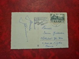 Lettre / Carte   1955    SAARBRUCKEN  SAAR FLAMME KLEINGUTDIENST BILLIG SCHNELL UNDSICHER - Sonstige & Ohne Zuordnung