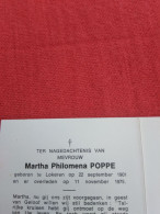Doodsprentje Martha Philomena Poppe / Lokeren 22/9/1901 - 11/11/1975 - Religion &  Esoterik
