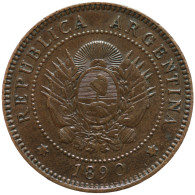 LaZooRo: Argentina 1 Centavo 1890/0 XF / UNC - Argentina