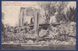 CPA Jamaïque Antilles Catastrophe Non Circulé Saint Michael's Church 1907 - Jamaïque