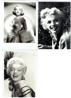 Lot 3 Cpm - Actrice - Marilyn Monroe - Portraits De Cinéma - Signature - Schauspieler