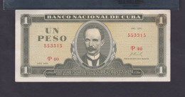 CUBA 1 PESO 1970 AU/EBC+ - Cuba