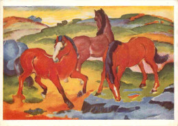 Art - Peinture - Marc - Red Horses - Chevaux - CPM - Voir Scans Recto-Verso - Paintings