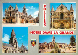 86 - Poitiers - L'Eglise Notre Dame La Grande - Multivues - Blasons - Flamme Postale - CPM - Voir Scans Recto-Verso - Poitiers