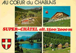 74 - Chatel - Super-Chatel - Multivues - Le Lac De Conche - Blasons - CPM - Voir Scans Recto-Verso - Châtel