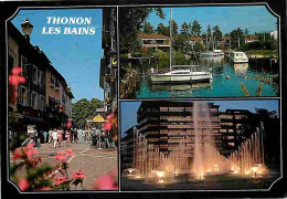 74 - Thonon Les Bains - Multivues - Bateaux - Jet D'eau - CPM - Voir Scans Recto-Verso - Thonon-les-Bains