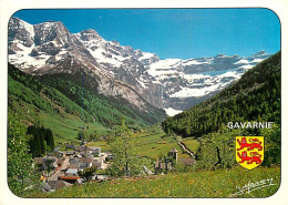 65 - Gavarnie - Le Village Et Le Cirque - Blasons - CPM - Voir Scans Recto-Verso - Gavarnie