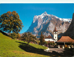Suisse - BE Berne - Grindeiwald Mit Wetterhorn - Eglise - CPM - Carte Neuve - Voir Scans Recto-Verso - Andere & Zonder Classificatie